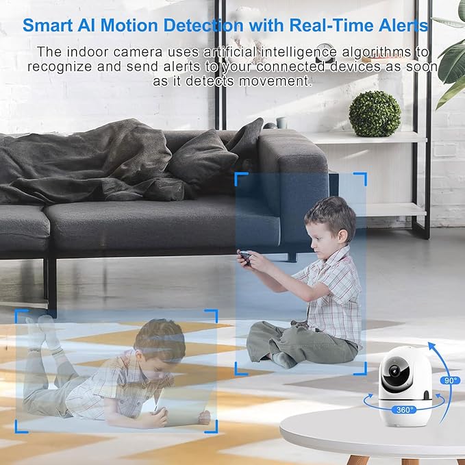 GBIUT Indoor Security Camera, 5G & 2.4GHz Dog/Puppy/Pet WiFi Security Camera - Image 4