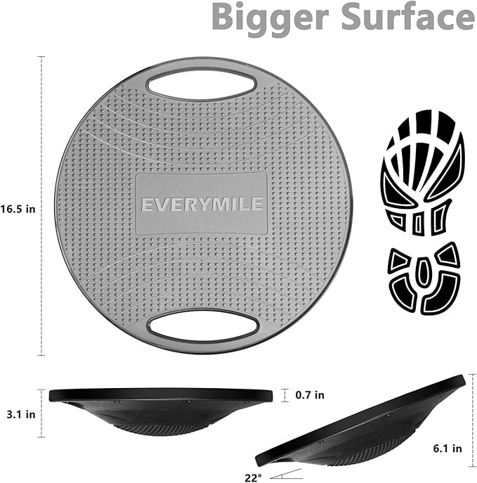 EVERYMILE Wobble Balance Board, Exercise Balance Stability Trainer Portable - Image 4