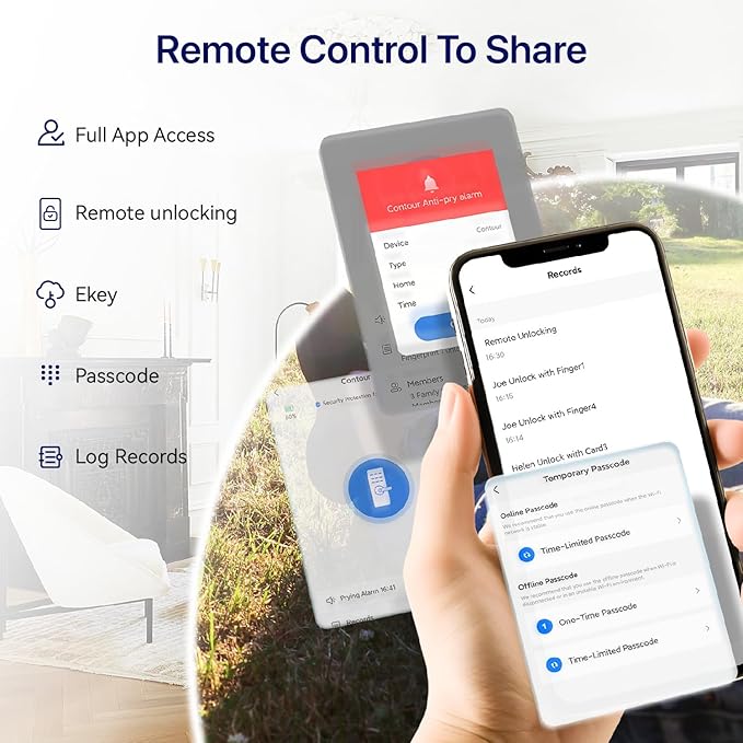 Smart Lock Doorbell Fingerprint Smart Door Lock Deadbolt - Image 3
