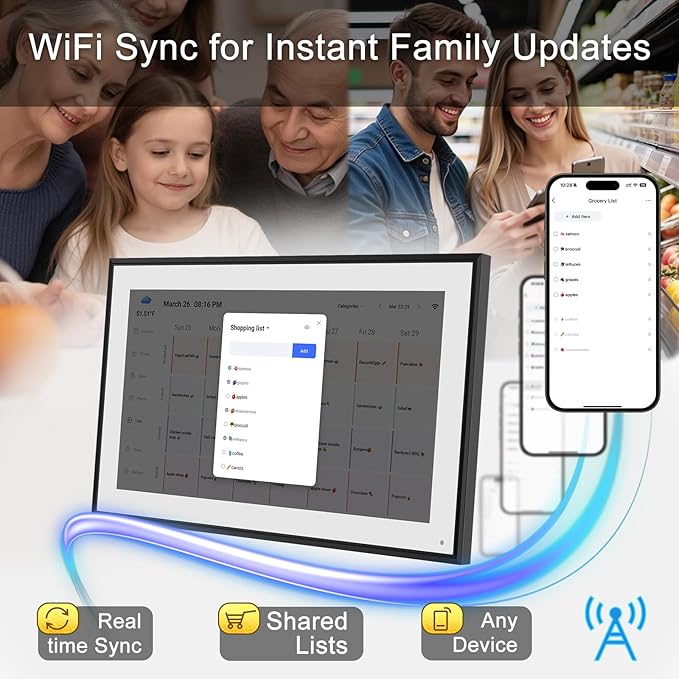 10.1 Inch Smart Digital Calendar & Chore Chart Full HD Touchscreen Display WiFi - Image 7
