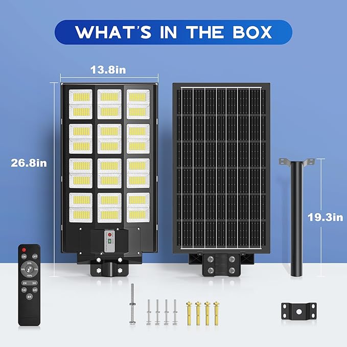 OKPRO Solar Lights Outdoor Waterproof, 8000W Solar Street Light - Image 7