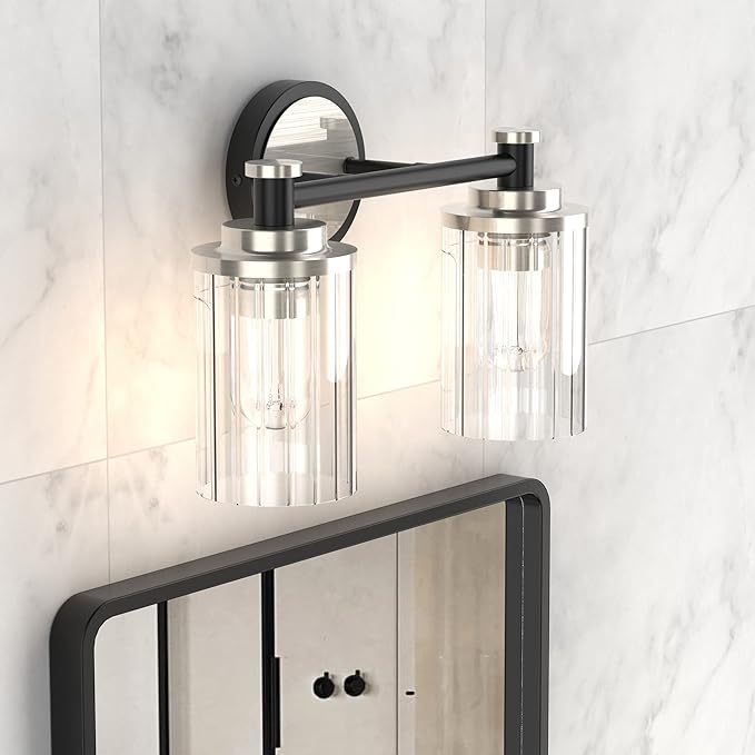 PHIXART Bathroom Lighting Fixtures Black and Brushed Nickel Bathroom Vanity - Image 3