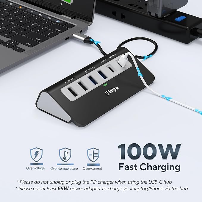 P9 USB C Hub, INTPW 9-in-1 USB Multiport Adapter - Image 6