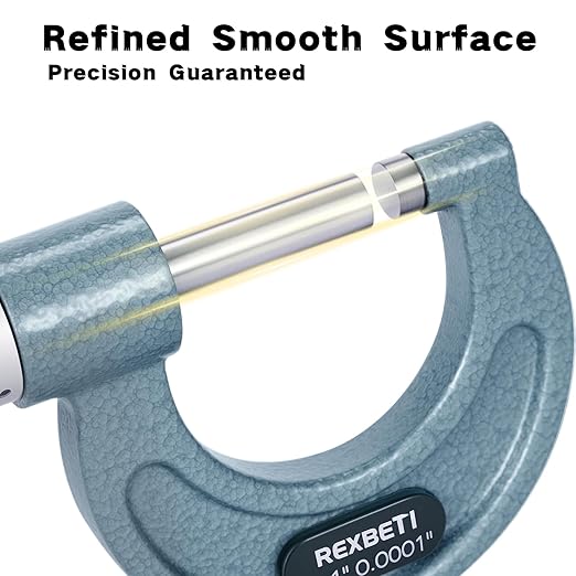REXBETI 4Pcs Outside Micrometer Set, 0-4" Machinist Micrometer, Ultra-Precision - Image 3