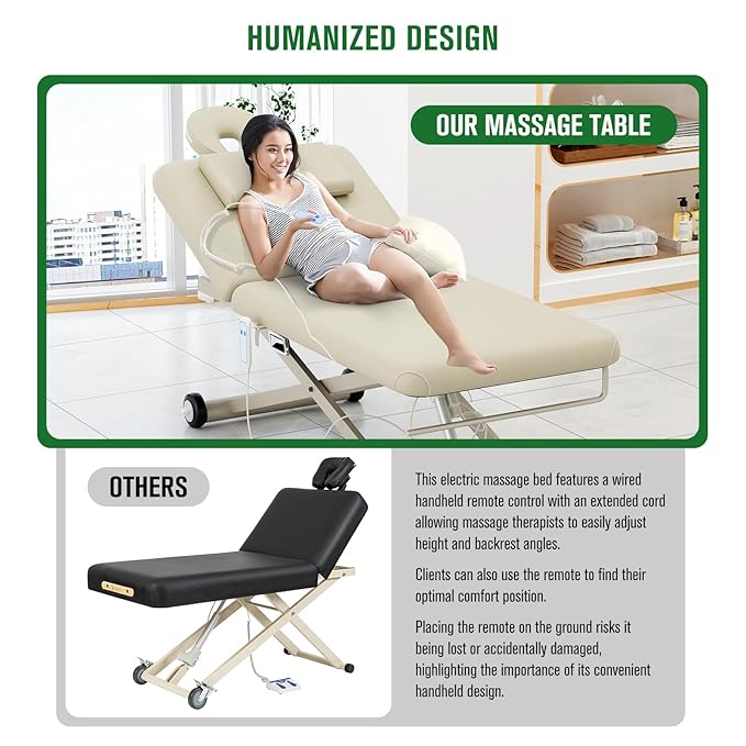 Electric Massage Table, Electric Lift Motor Height adjustable and Manual - Image 3