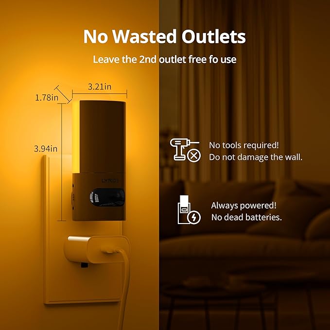 Lyridz Plug-in LED Amber Night Light - Image 7
