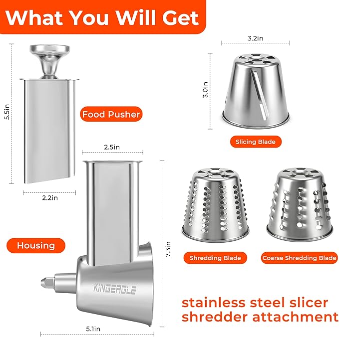 Stainless Steel Slicer Shredder Attachment - Image 3
