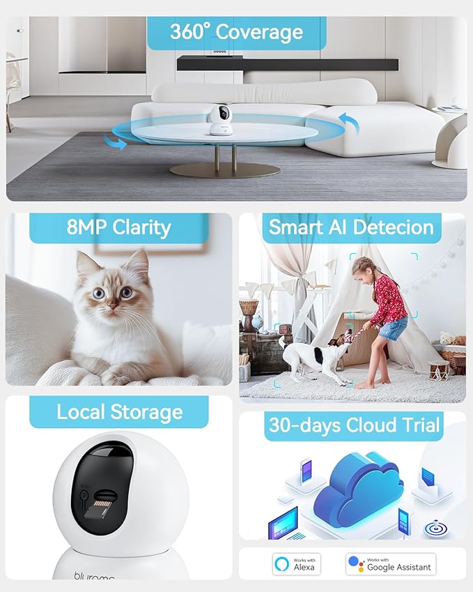 blurams Cameras for Home Security, 2K Pet Camera - Image 9