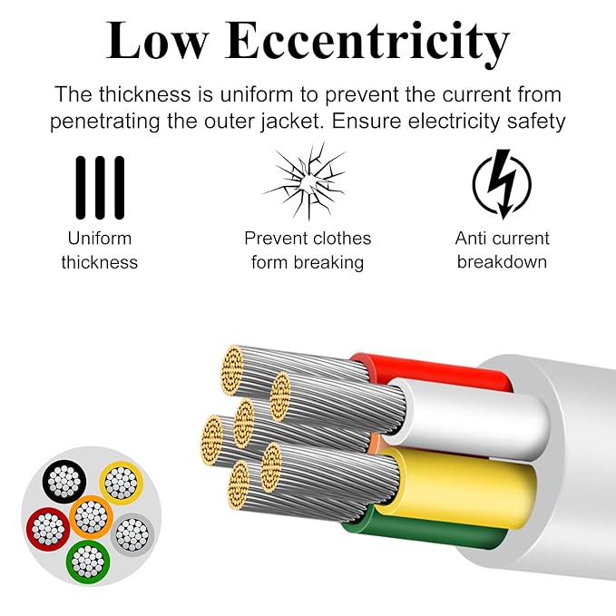 18 Gauge 6 Conductor Electrical Wire, 16.4 FT Low Voltage 18/6 Tinned Copper - Image 4