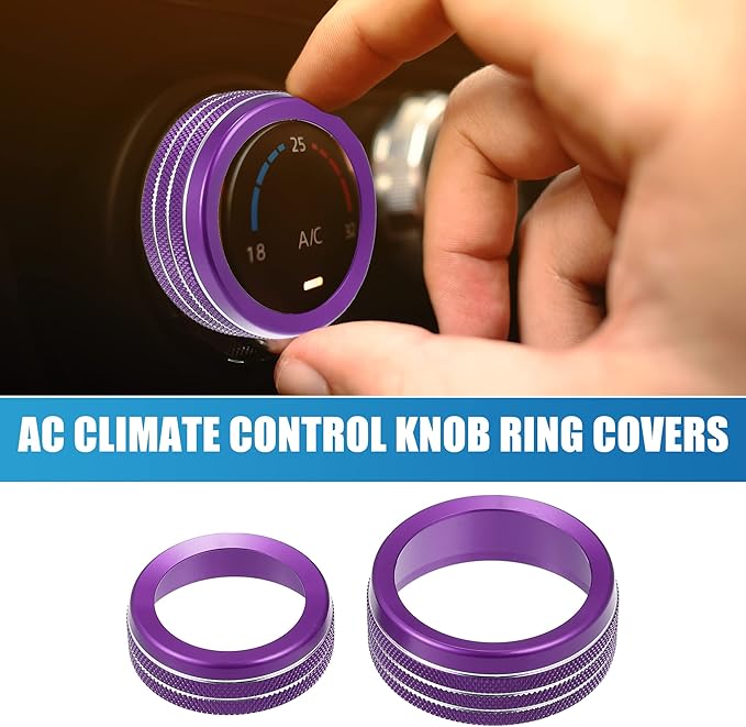 A ABSOPRO Car Air Conditioner Knobs Decals AC Radio Switch Knob Cover - Image 2