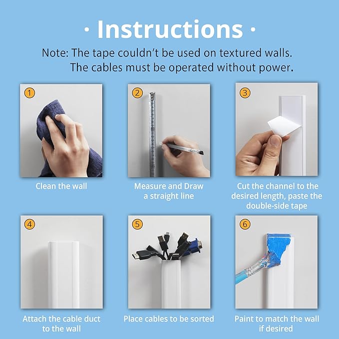 Cord Cover Wall 32in, TV Cord Hider - Image 7