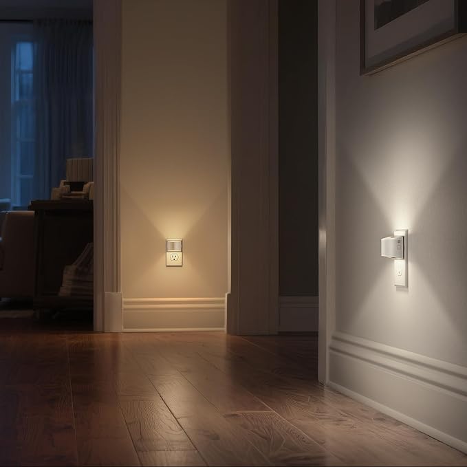 DORESshop LED Night Light, 3 Level Brightness Adjustable Plug in Night Light - Image 4