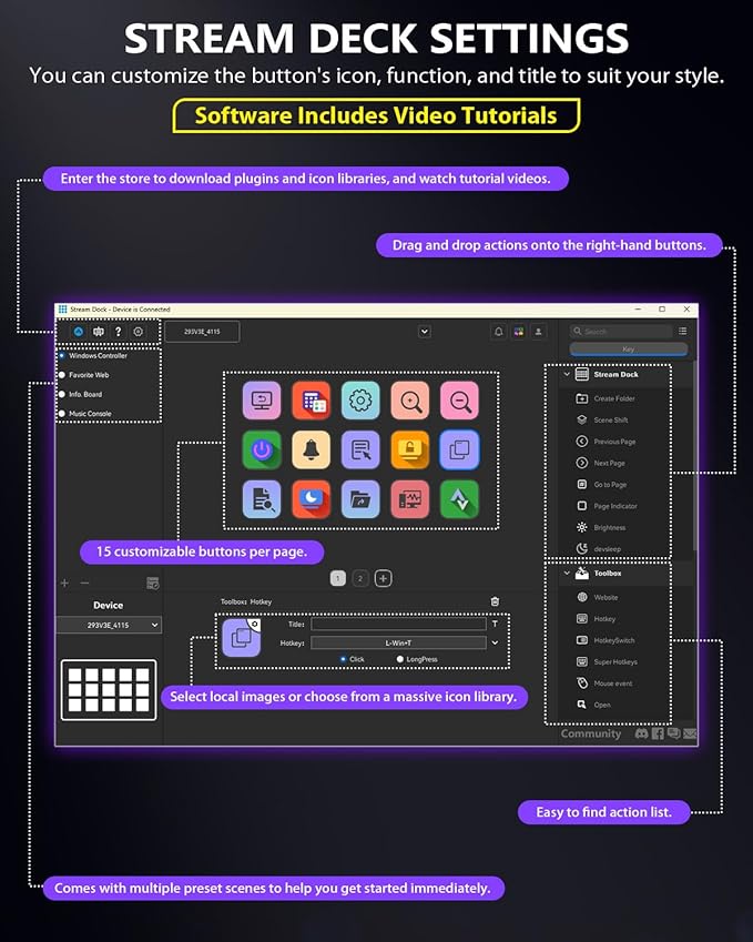 GuileKeys Stream Controller, Stream Deck - Image 6
