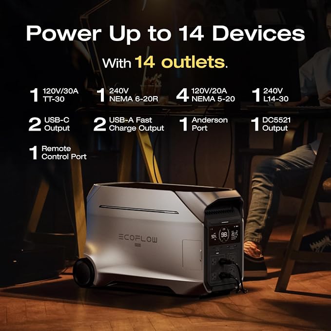 EF ECOFLOW DELTA Pro 3 Portable Power Station, 4096Wh LFP Battery, Expandable - Image 7