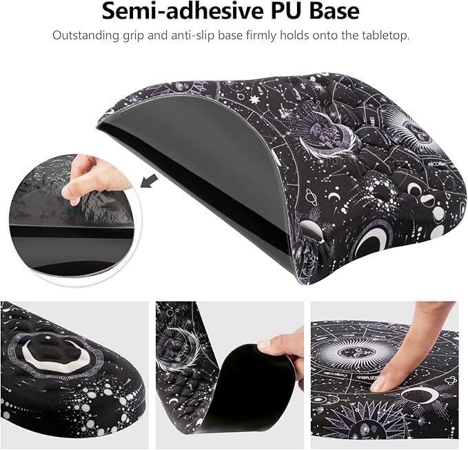 Laokiiy Mouse Pad Wrist Support, 2 in1 Keyboard Wrist Rest+ Ergonomic Mouse Pad - Image 4