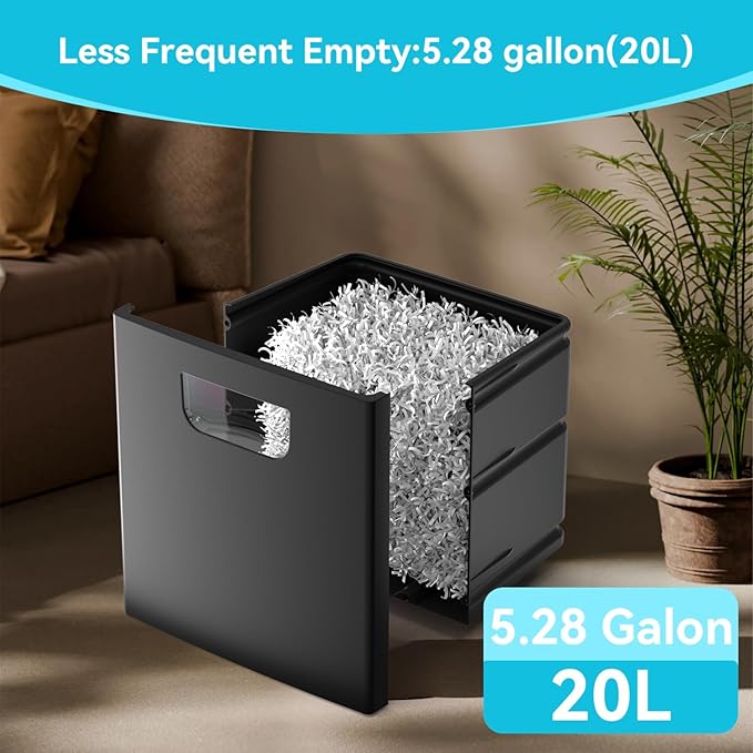 Paper Shredder, 18-Sheet High Security Level P-4 Heavy Duty Paper/Card Shredder - Image 9