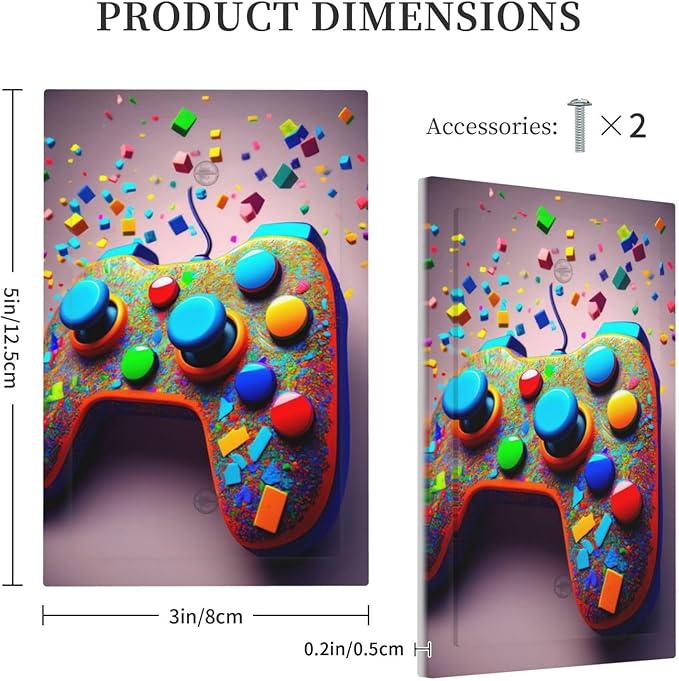 Bvtewkhz Game Controller No Device Single Blank Decorative Light Switch Covers - Image 4