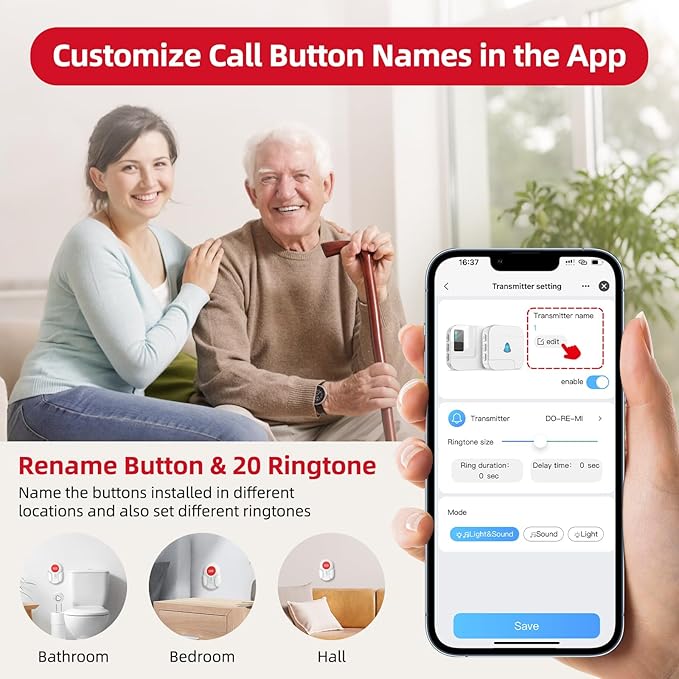 CallToU Wi-Fi Wireless Caregiver Pager Call Button - Image 7