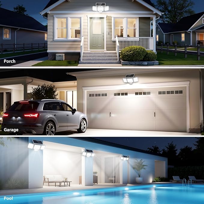 WdtPro Solar Lights Outdoor Motion Sensor, 3500LM Bright Solar Flood Lights - Image 7