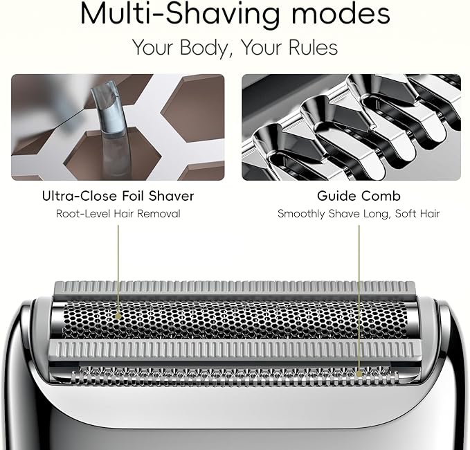 yoose Electric Razors for Women, IPX7 Alloy Body Bikini Trimmer for Women - Image 7
