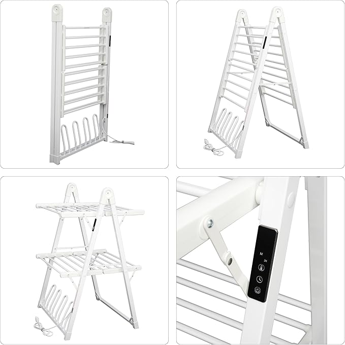 SHARNDY Electric Heated Clothes Drying Rack, Foldable Heated Garment Dryer - Image 8