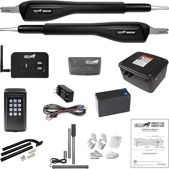 Mighty Mule Gate Opener, Solar and Smart Ready, Heavy Duty Automatic Gate Opener by MightyMule