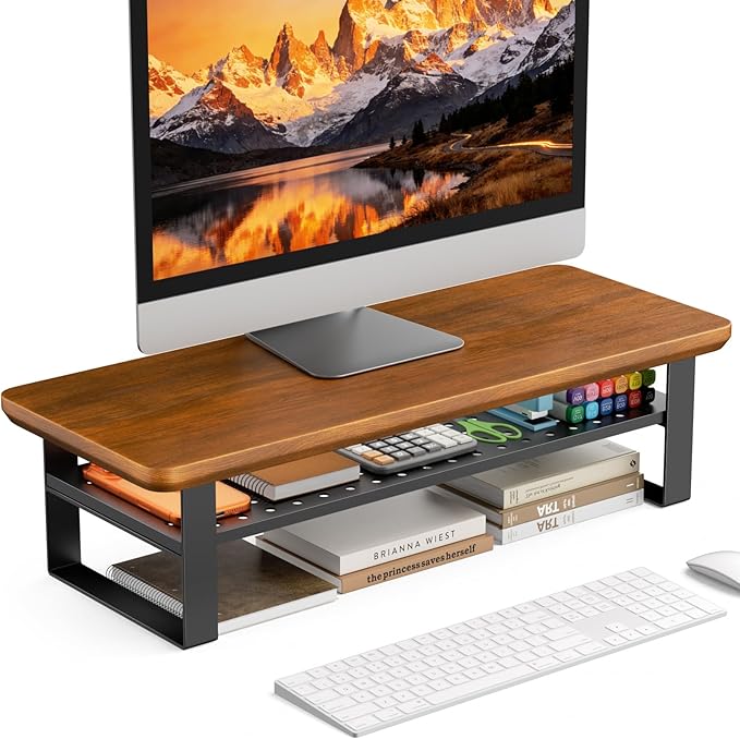 NestNeat Monitor Stand Riser, 24 Inch Computer Monitor Stand by NestNeatHome