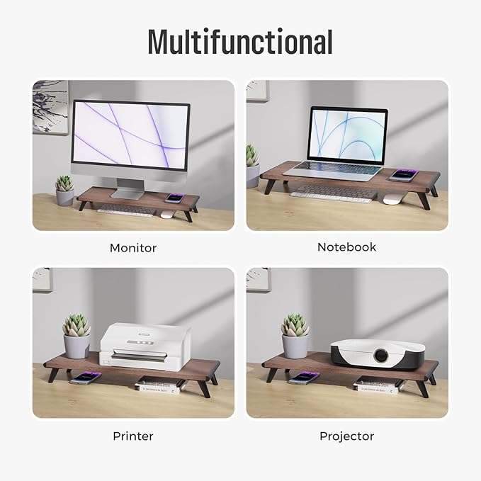 loukin Monitor Stand Riser for Desk, 22.4" x 8.3" Larger Computer Stand for - Image 6