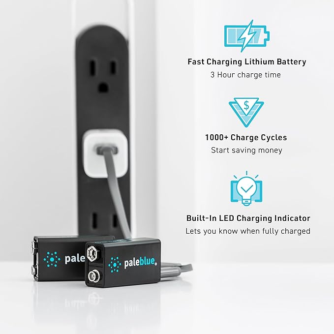 paleblue USB Rechargeable 9V Batteries - Image 2