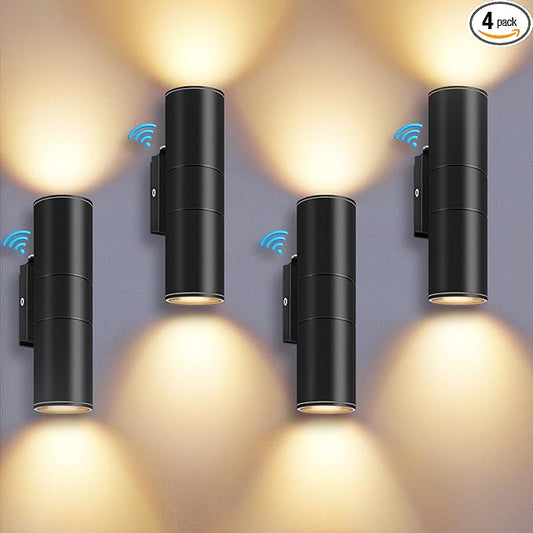 RIDALUX Dusk to Dawn Outdoor Light Fixtures: 4 Pack IP65 Waterproof Exterior by RIDALUX