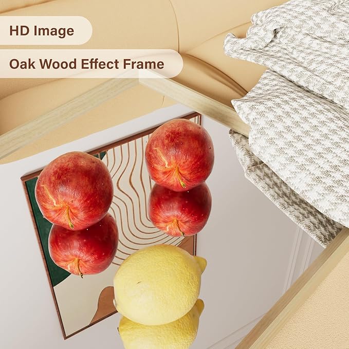 Oak Wood Effect Framed Wall Mirror, 22x30 Rectangle Mirror, Anti-desilvering - Image 4
