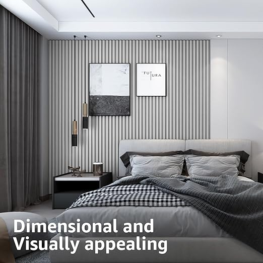 Art3d 8-Pack 96 x 6in. WPC Acoustic Slat Wall Panel - Image 5
