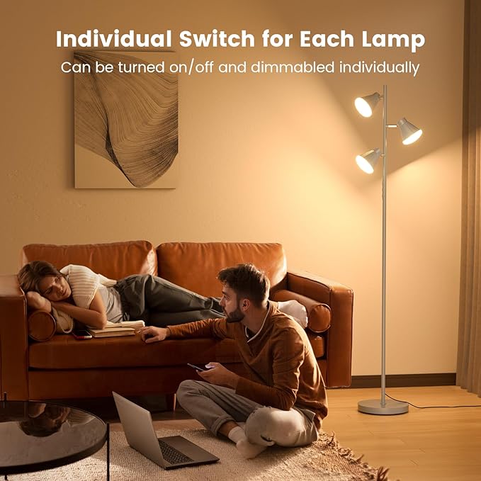 SIBRILLE 36W LED Tree Floor Lamp, Dimmable Tall Standing Lamp - Image 3