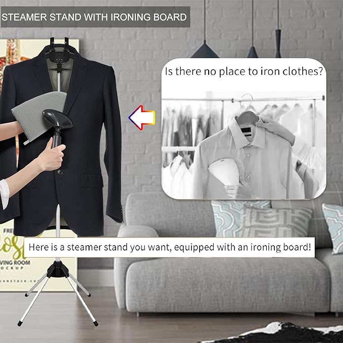 Garment Steamer Hanger Stand & Ironing Glove - Image 2