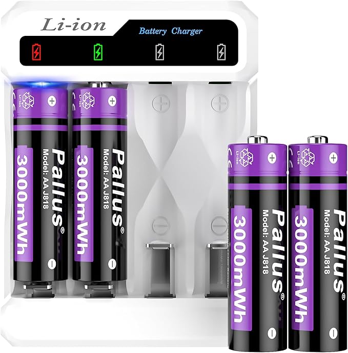 Pallus Rechargeable Lithium AA Batteries by Pallus