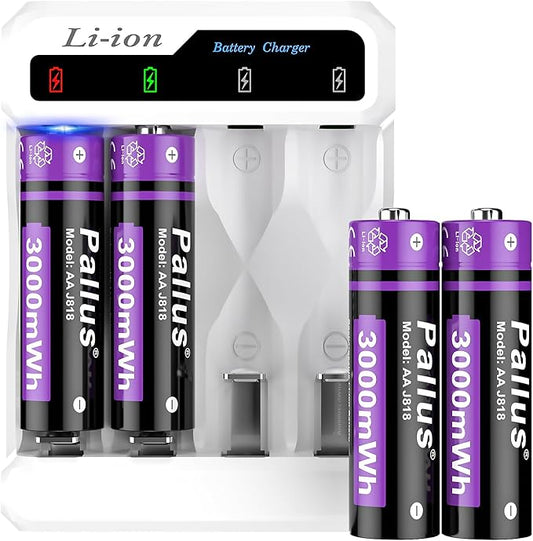 Pallus Rechargeable Lithium AA Batteries by Pallus