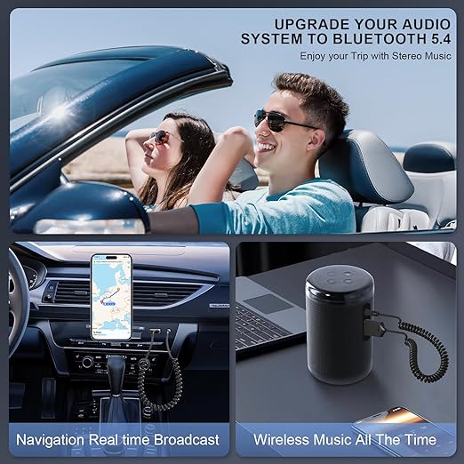 AUX Bluetooth 5.4 Receiver, Auxiliary Audio to Bluetooth 5.4 Adapter, 3.5mm - Image 4
