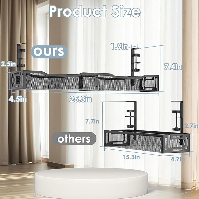 Mzmaxy Cable Management, Metal Cord Organizer - Image 2