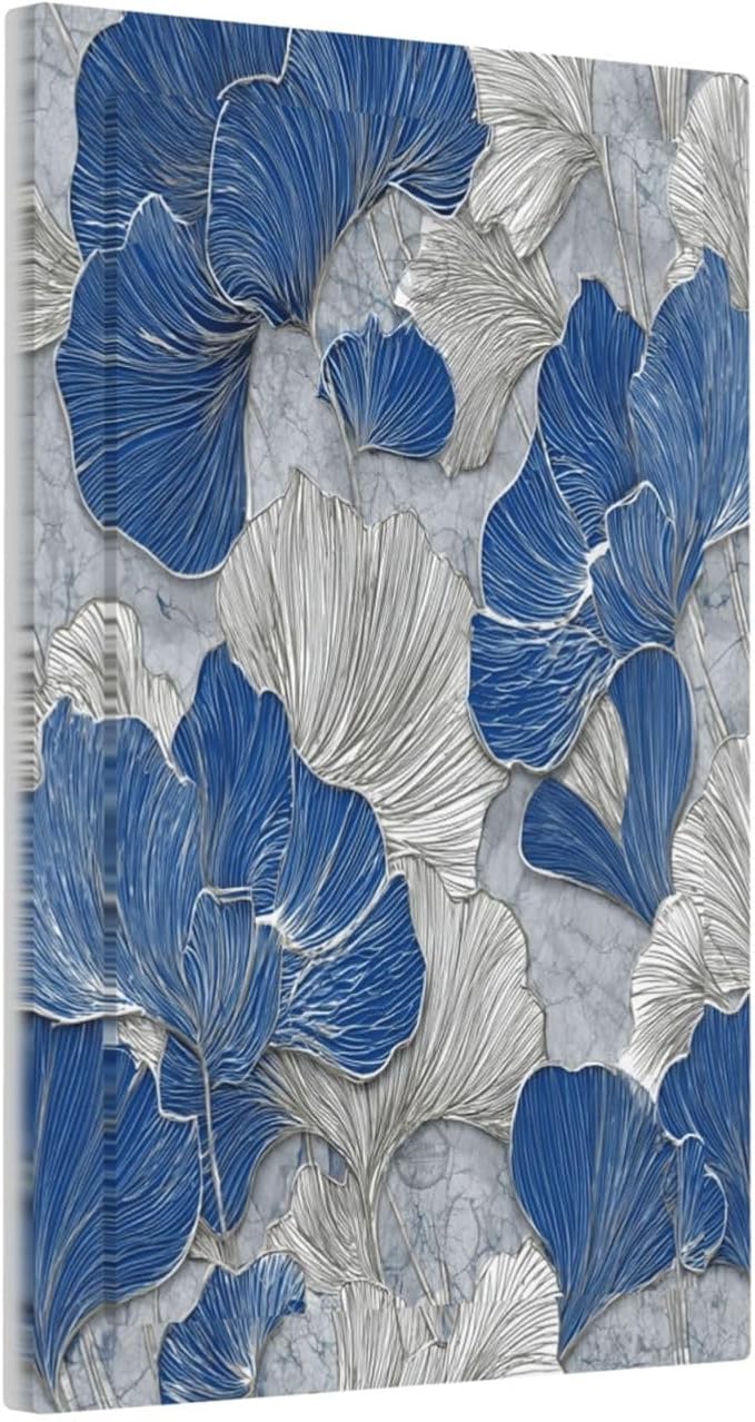 Bvtewkhz Abstract Blue Marble Plant Leaves No Device Single Blank Decorative by Unknown