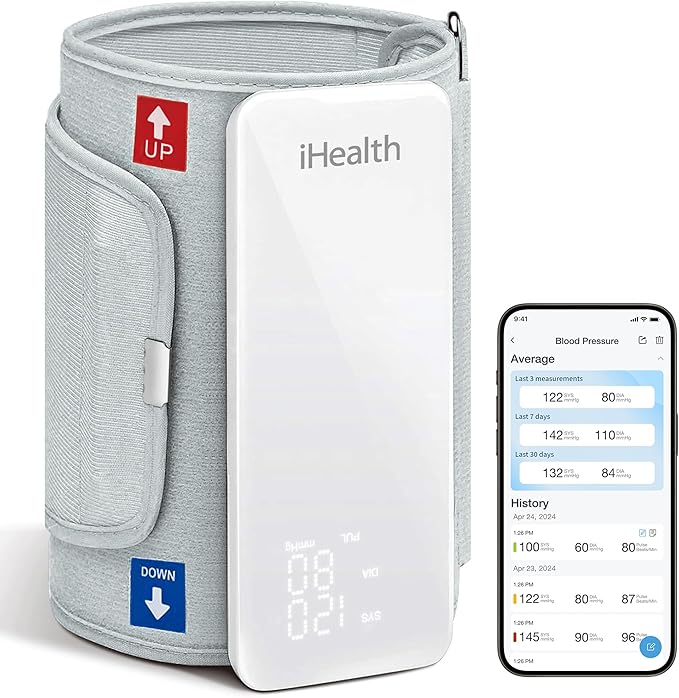 iHealth Neo Wireless Blood Pressure Monitor, Upper Arm Cuff, Ultra-Thin & by iHealth