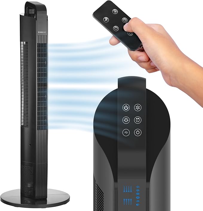 NEXAIR 42” Oscillating Tower Fan, 3 Speed Portable Fan Tower by NEXAIR