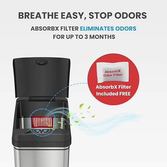 iTouchless 50 Liter / 13 Gallon Kitchen Trash Can - Image 4