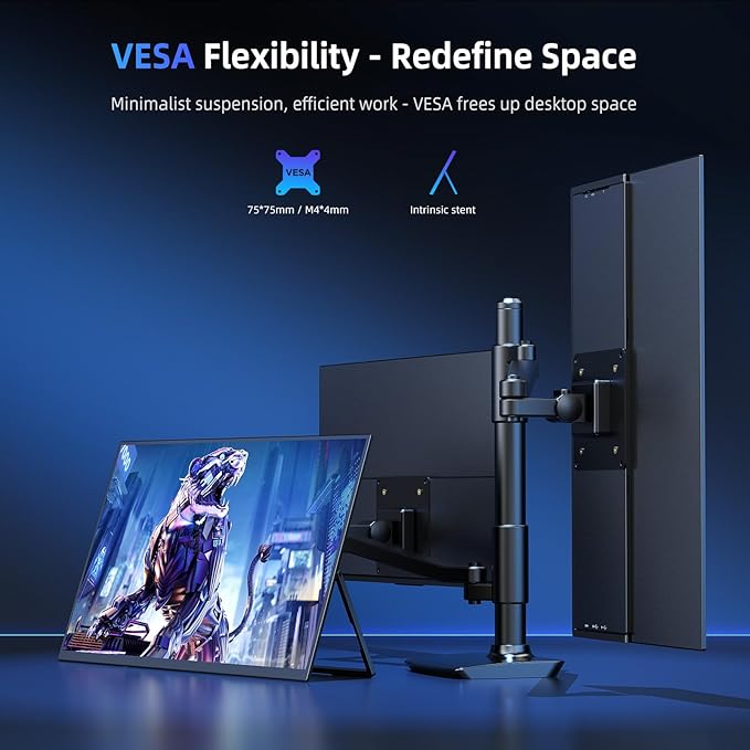 Portable Monitor 18.5” | 120HZ 1ms Gaming Monitor | 125% sRGB | FreeSync - Image 4