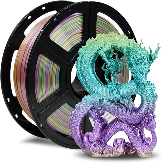 FLASHFORGE Silk PLA Filament 1.75mm, 3D Printer Filament 1kg Spool, Smooth and by FLASHFORGE