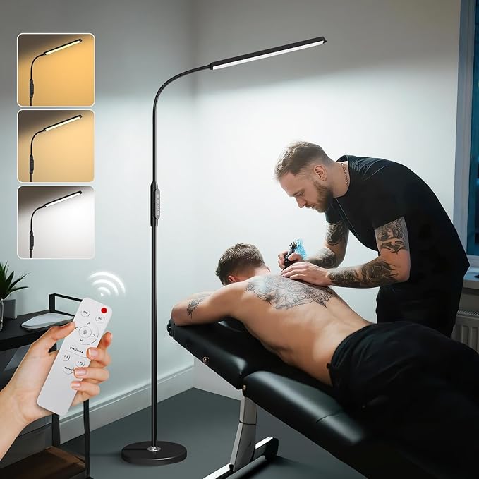 dujunlinghang Bright LED Eye-Protecting Reading Floor Lamps Touch and Remote - Image 6