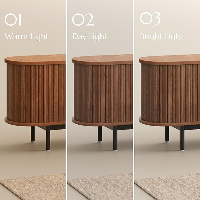 POVISON Fully-Assembled Mid Century Modern TV Stand - Image 6
