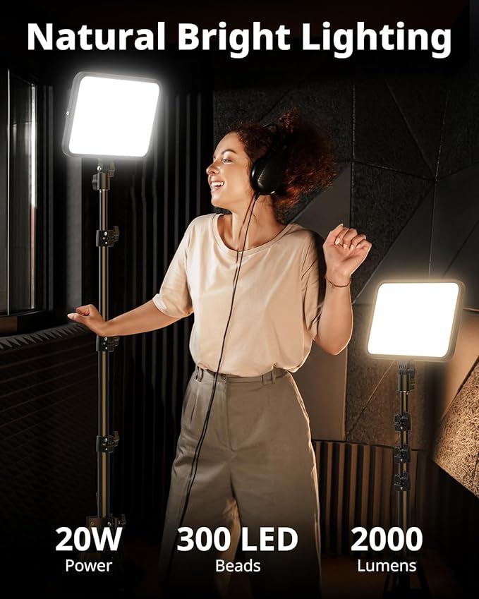UBeesize LED Video Light Kit, Photography Lighting, Podcast Lighting - Image 2