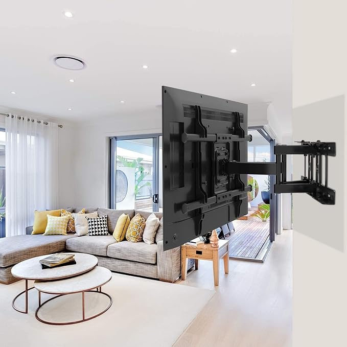 Full Motion TV Wall Mount Articulating Arms Swivel Tilt Rotation - Image 7
