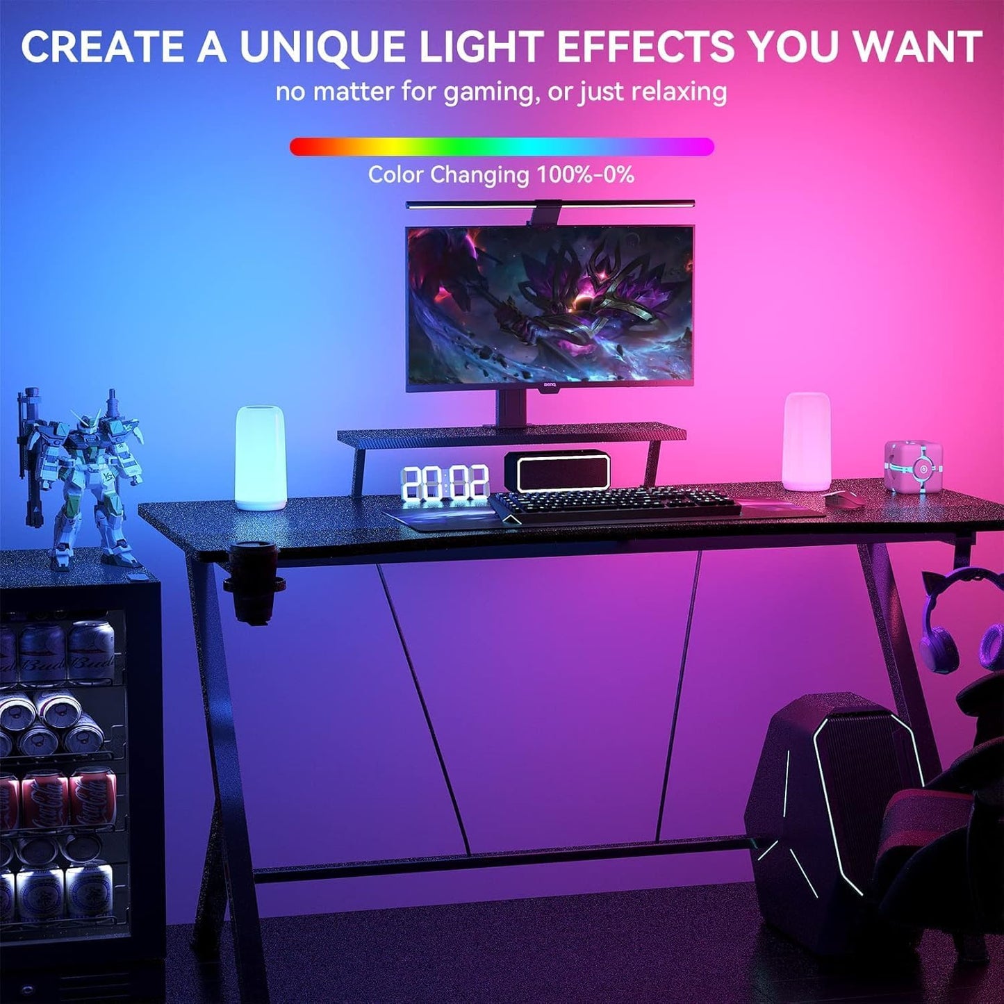 Touch Bedside Table LED Lamp, [Sleek Design & RGB Mode] Multi-Color Dimmable with Warm White Lights, Birthday Gifts for Women Mom, Smart Nightstand Small Lamp for Bedroom Living Room Home Decor