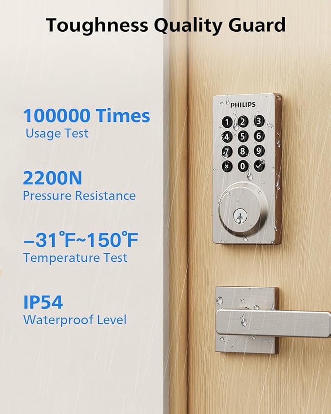 Philips Wi-Fi Smart Door Lock, Keyless Entry Door Lock - Image 5